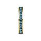 6 - Celina 2.40 mm Round Blue Diamond Eternity Band 