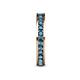 6 - Celina 2.40 mm Round Blue Diamond Eternity Band 
