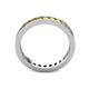 5 - Celina 2.40 mm Round Yellow Sapphire Eternity Band 