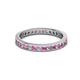 2 - Celina 2.00 mm Round Pink Sapphire and Diamond Eternity Band 