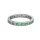 2 - Celina 2.00 mm Round Emerald and Diamond Eternity Band 