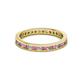 2 - Celina 2.00 mm Round Rhodolite Garnet and Diamond Eternity Band 