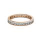 2 - Celina 2.00 mm Round Aquamarine and Diamond Eternity Band 