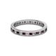 2 - Celina 2.00 mm Round Red Garnet and Diamond Eternity Band 
