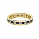 2 - Celina 2.40 mm Round Blue Sapphire and Diamond Eternity Band 