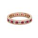 2 - Celina 2.40 mm Round Ruby and Diamond Eternity Band 