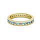 2 - Celina 2.40 mm Round Blue Topaz and Diamond Eternity Band 