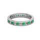 2 - Celina 2.40 mm Round Emerald and Diamond Eternity Band 