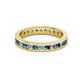 2 - Celina 2.40 mm Round Blue and White Diamond Eternity Band 