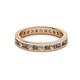 2 - Celina 2.40 mm Round Smoky Quartz and Diamond Eternity Band 