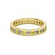 2 - Celina 2.40 mm Round Yellow Sapphire and Diamond Eternity Band 