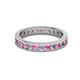 2 - Celina 2.40 mm Round Pink Sapphire and Diamond Eternity Band 