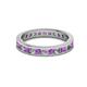 2 - Celina 2.40 mm Round Amethyst and Diamond Eternity Band 