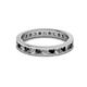 2 - Celina 2.40 mm Round Black and White Diamond Eternity Band 