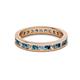 2 - Celina 2.40 mm Round Blue and White Diamond Eternity Band 