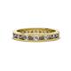 1 - Celina 2.40 mm Round Smoky Quartz and Diamond Eternity Band 