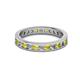2 - Celina 2.40 mm Round Yellow Sapphire and Diamond Eternity Band 