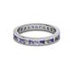 2 - Celina 2.40 mm Round Iolite and Diamond Eternity Band 