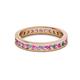 2 - Celina 2.40 mm Round Pink Sapphire and Diamond Eternity Band 