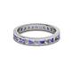 2 - Celina 2.40 mm Round Tanzanite and Diamond Eternity Band 