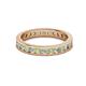 2 - Celina 2.40 mm Round Peridot and Diamond Eternity Band 