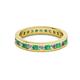 2 - Celina 2.40 mm Round Emerald and Diamond Eternity Band 