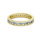 2 - Celina 2.40 mm Round Aquamarine and Diamond Eternity Band 