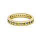 2 - Celina 2.40 mm Round Yellow and White Diamond Eternity Band 