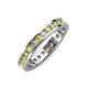 3 - Celina 2.40 mm Round Yellow Sapphire and Diamond Eternity Band 