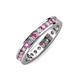 3 - Celina 2.40 mm Round Pink Sapphire and Diamond Eternity Band 