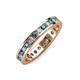 3 - Celina 2.40 mm Round London Blue Topaz and Diamond Eternity Band 