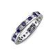 3 - Celina 2.40 mm Round Blue Sapphire and Diamond Eternity Band 