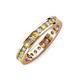 3 - Celina 2.40 mm Round Yellow Sapphire and Diamond Eternity Band 