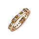 3 - Celina 2.40 mm Round Citrine and Diamond Eternity Band 