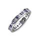 3 - Celina 2.40 mm Round Iolite and Diamond Eternity Band 