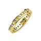 3 - Celina 2.40 mm Round Yellow Sapphire and Diamond Eternity Band 