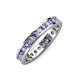 3 - Celina 2.40 mm Round Tanzanite and Diamond Eternity Band 