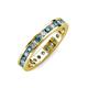 3 - Celina 2.40 mm Round London Blue Topaz and Diamond Eternity Band 