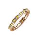 3 - Celina 2.00 mm Round Yellow Sapphire and Diamond Eternity Band 