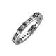 3 - Celina 2.00 mm Round Black and White Diamond Eternity Band 