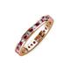 3 - Celina 2.00 mm Round Ruby and Diamond Eternity Band 