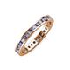 3 - Celina 2.00 mm Round Iolite and Diamond Eternity Band 