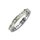 3 - Celina 2.00 mm Round Peridot and Diamond Eternity Band 