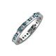 3 - Celina 2.00 mm Round London Blue Topaz and Diamond Eternity Band 