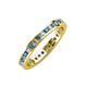 3 - Celina 2.00 mm Round London Blue Topaz and Diamond Eternity Band 