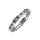 3 - Celina 2.00 mm Round Smoky Quartz and Diamond Eternity Band 