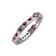 3 - Celina 2.00 mm Round Ruby and Diamond Eternity Band 