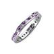 3 - Celina 2.00 mm Round Amethyst and Diamond Eternity Band 