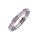 3 - Celina 2.00 mm Round Pink Sapphire and Diamond Eternity Band 