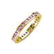 3 - Celina 2.00 mm Round Pink Sapphire and Diamond Eternity Band 